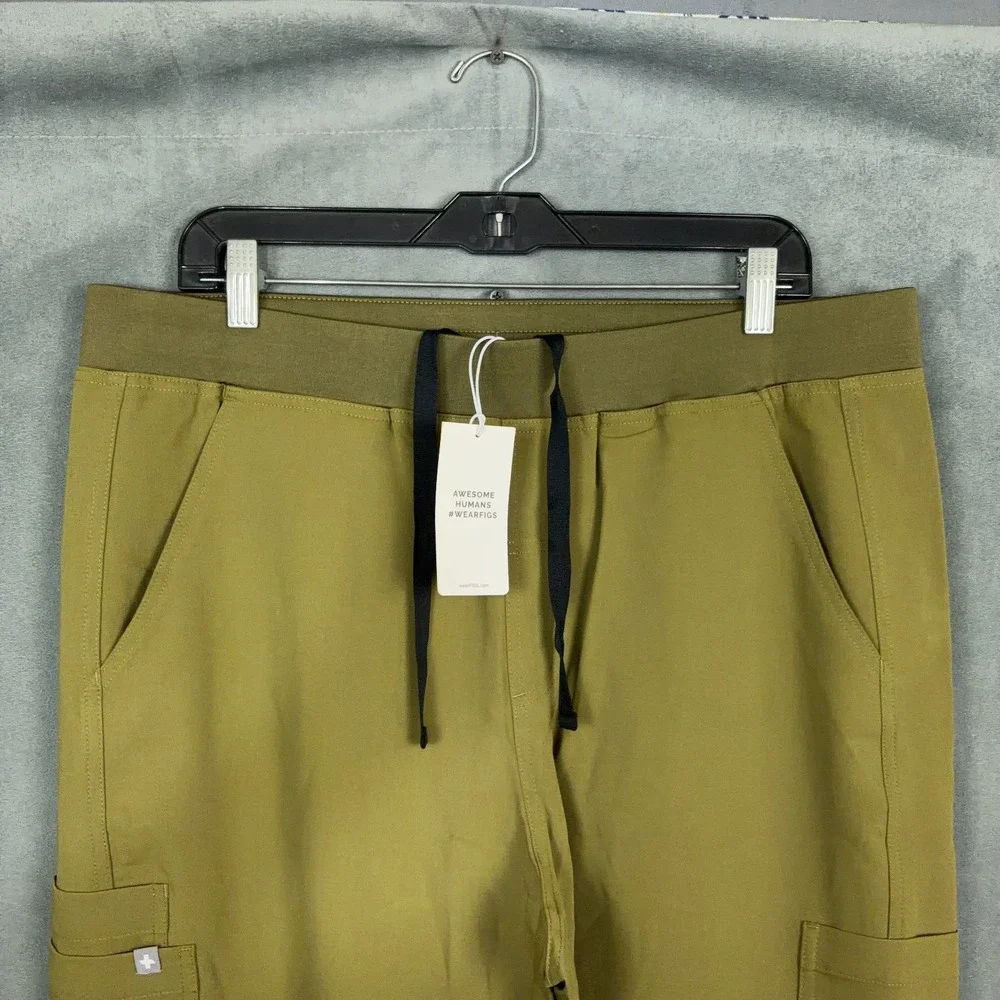 Figs Scrub Slim Pants Axim Mens Size XL Short Martini Olive Green NWT